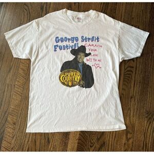 Rare George Strait Tim McGraw Faith Hill Vintage 1998 T-Shirt Pure Country XL